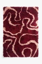 Red & Pink Swirl Berber Rug - Available in 5 Sizes - thumbnail 5