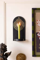 Gold Milagro Heart Candlestick Wall Sconce - thumbnail 4
