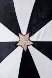 Monochrome Embroidered Star Cushion - thumbnail 5