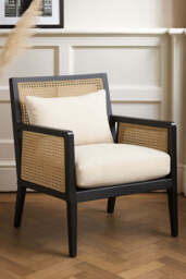 Artisan Wooden Framed Armchair Cream - thumbnail 3