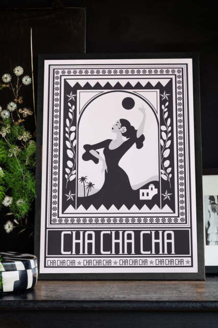 Cha Cha A2 Art Print in Black - Available in 4 Options - image 1
