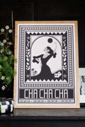 Cha Cha A2 Art Print in Black - Available in 4 Options - thumbnail 5