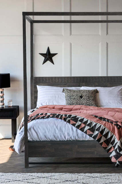 Boho-Inspired Boutique Four Poster Bed - Available in Two Sizes - image 1