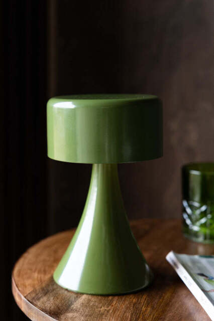 Battery-Powered Cordless Table Lamp In Green - image 1