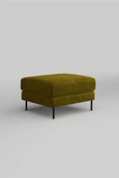 The Grace Footstool In Luxe Needlecord Velvet Vintage Green - thumbnail 5