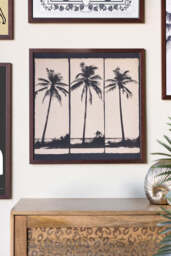 Artistic Palm Silhouettes 50cm x 50cm Art Print - Available in 4 Options - thumbnail 1