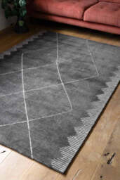Mason Black Diamond Rug - 3 Sizes Available - thumbnail 4