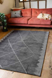Mason Black Diamond Rug - 3 Sizes Available - thumbnail 1