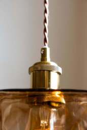 Sophisticated Dark Brown Squared Glass Ceiling Light - thumbnail 5