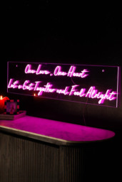 One Love One Heart Neon Wall Light - thumbnail 1