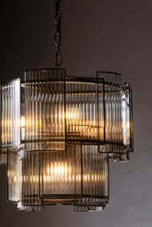 Ribbed Glass Loft Chandelier - thumbnail 5