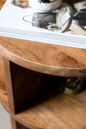 Dark Wood Shelf Side Table - thumbnail 4