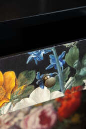 Black Still Life Floral Bedside Table - thumbnail 3