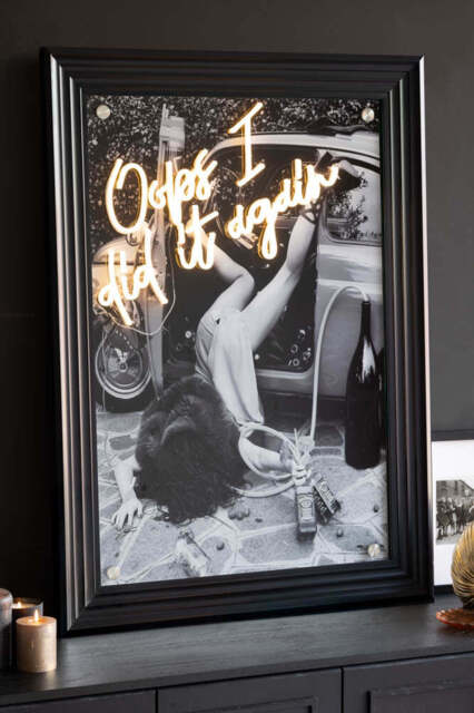 Oops I Did It Again...Framed Neon Wall Light - Available in Two Options - image 1