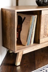 Natural Leopard Print Corner TV Unit - thumbnail 3