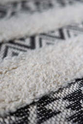 Monochrome Aztec Stripe Indoor/Outdoor Garden Rug - 3 Sizes Available - thumbnail 5