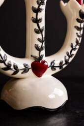 Milagro Heart Ceramic Candelabra - thumbnail 3