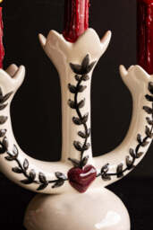 Milagro Heart Ceramic Candelabra - thumbnail 5