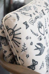 Celeste Hearts and Flowers Natural Accent Chair - thumbnail 4