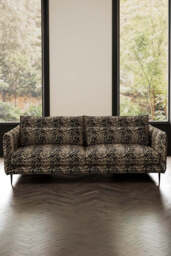The Lola 4 Seater Sofa in Tiger Print Velvet - thumbnail 5
