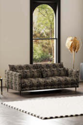 The Lola 4 Seater Sofa in Tiger Print Velvet