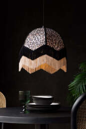 Leopard Love Print Double Tassel Edge Ceiling Light - thumbnail 4