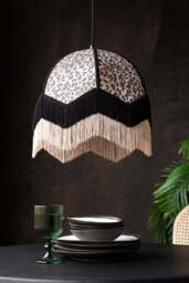 Leopard Love Print Double Tassel Edge Ceiling Light - thumbnail 5