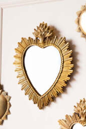 Gold Sacred Heart Ornate Mirror - thumbnail 1