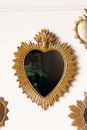 Gold Sacred Heart Ornate Mirror - thumbnail 3