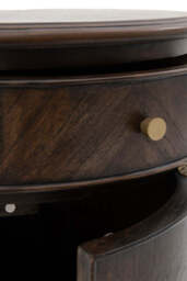 Dark Brown Wooden Side Table - thumbnail 5