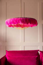 Fabulous Feather Ceiling Light Shade - Hot Pink - thumbnail 3