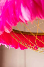 Fabulous Feather Ceiling Light Shade - Hot Pink - thumbnail 5