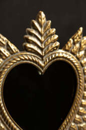 Gold Milagro Heart Tabletop Mirror - thumbnail 3