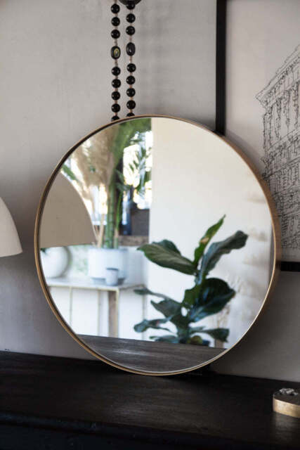 Round Gold Framed Wall Mirror - 3 Sizes Available - image 1