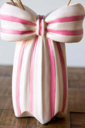 Pink & Cream Bow Vase - thumbnail 3
