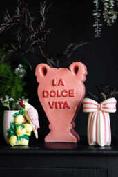 Pink & Cream Bow Vase - thumbnail 4