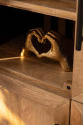 Black & Natural Wood Arched Display Cabinet - thumbnail 5