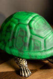 Green Speckled Glass Turtle Table Lamp - thumbnail 5