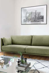 Modern Green Boucle 3-Seater Sofa - thumbnail 4