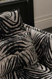 The Lola 2 Seater Sofa in Zebra Print Velvet - thumbnail 4