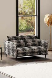 The Lola 2 Seater Sofa in Zebra Print Velvet