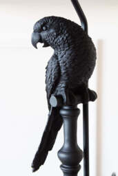 Black Parrot Table Lamp With Lamp Shade - thumbnail 4