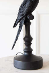 Black Parrot Table Lamp With Lamp Shade - thumbnail 3