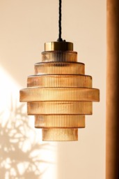 Amber Tiered Glass Easyfit Ceiling Shade - thumbnail 4