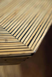 Bamboo Inlay Hexagon Coffee Table - thumbnail 3