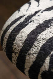 Set of 2 Zebra Print Velvet Dining Chairs - thumbnail 5