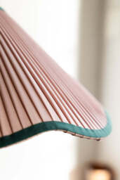Scalloped Pleated Easyfit Ceiling Light Shade - Pink & Green - thumbnail 3