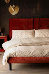 Lounge Lover Bed in Luxe Needlecord Velvet - Burnt Orange - Available In 3 Sizes - thumbnail 3