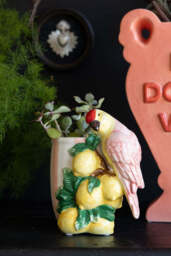 Lemon & Parrot Pink Stripe Indoor Planter - thumbnail 1
