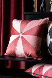 Pink & Red Embroidered Star Cushion - thumbnail 3